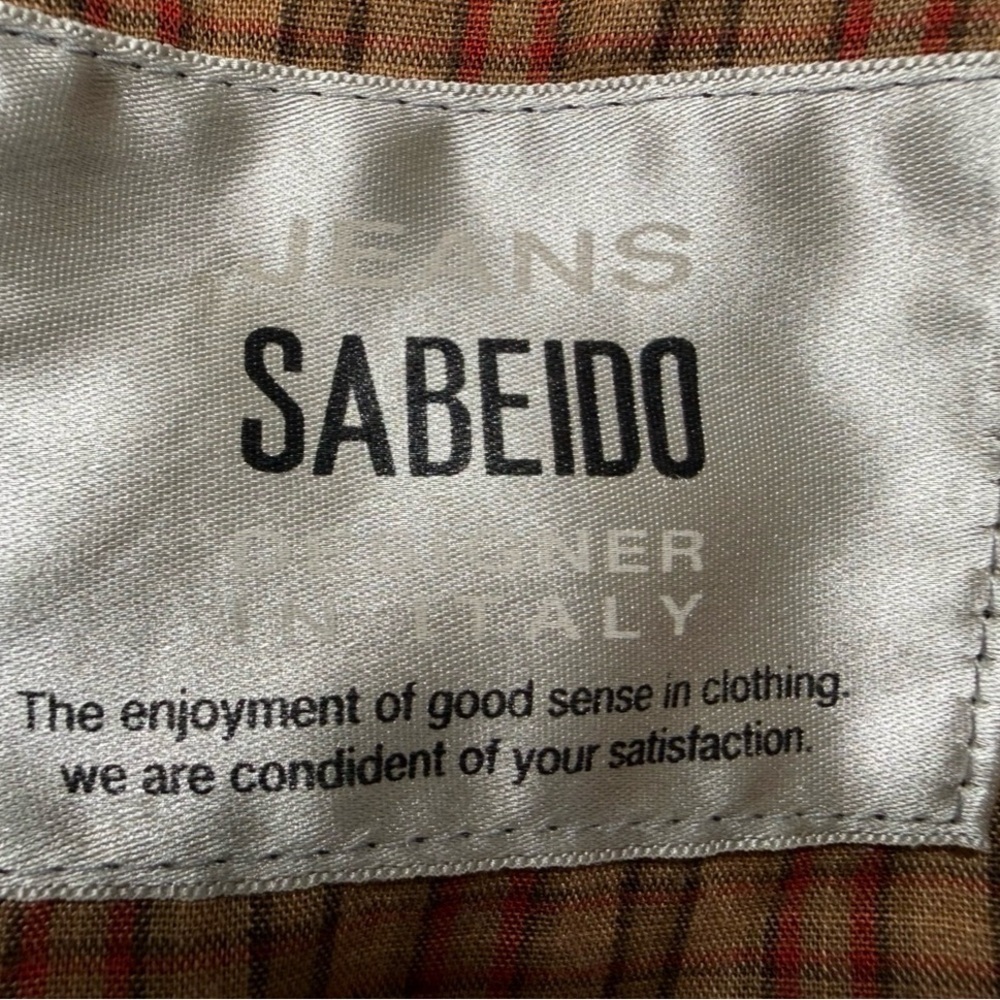 VINTAGE SABEIDO JEANS  COTTON HOODED JACKET WOMEN’S MEDIUM BROWN UTILITY Y2K - Picture 11 of 15